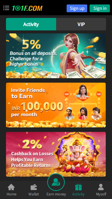 This image is app homepage image of best online betting app in India